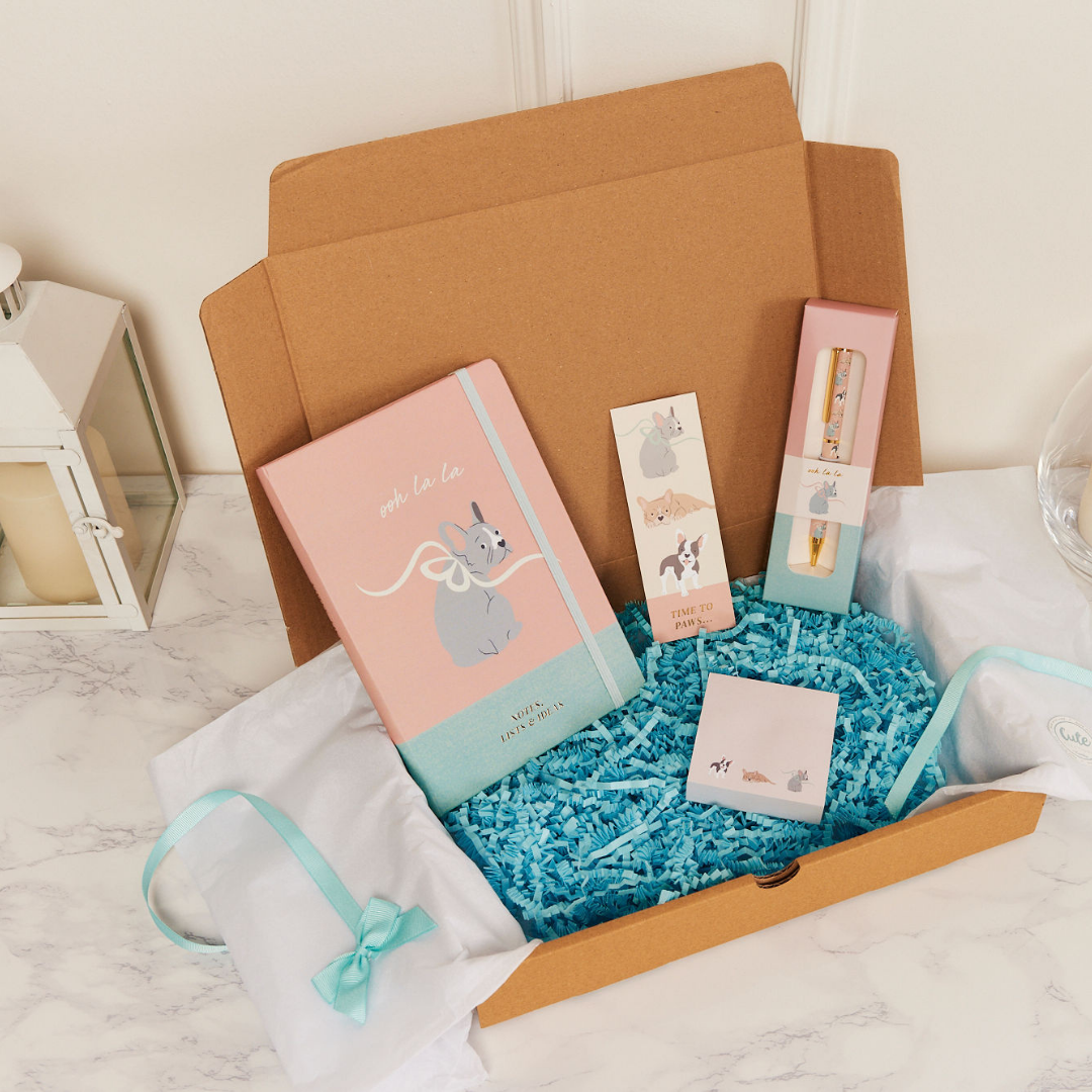 French Bulldog Jot 'n' Journal Gift Set - Notebook, Pen, Sticky Notes, Bookmark