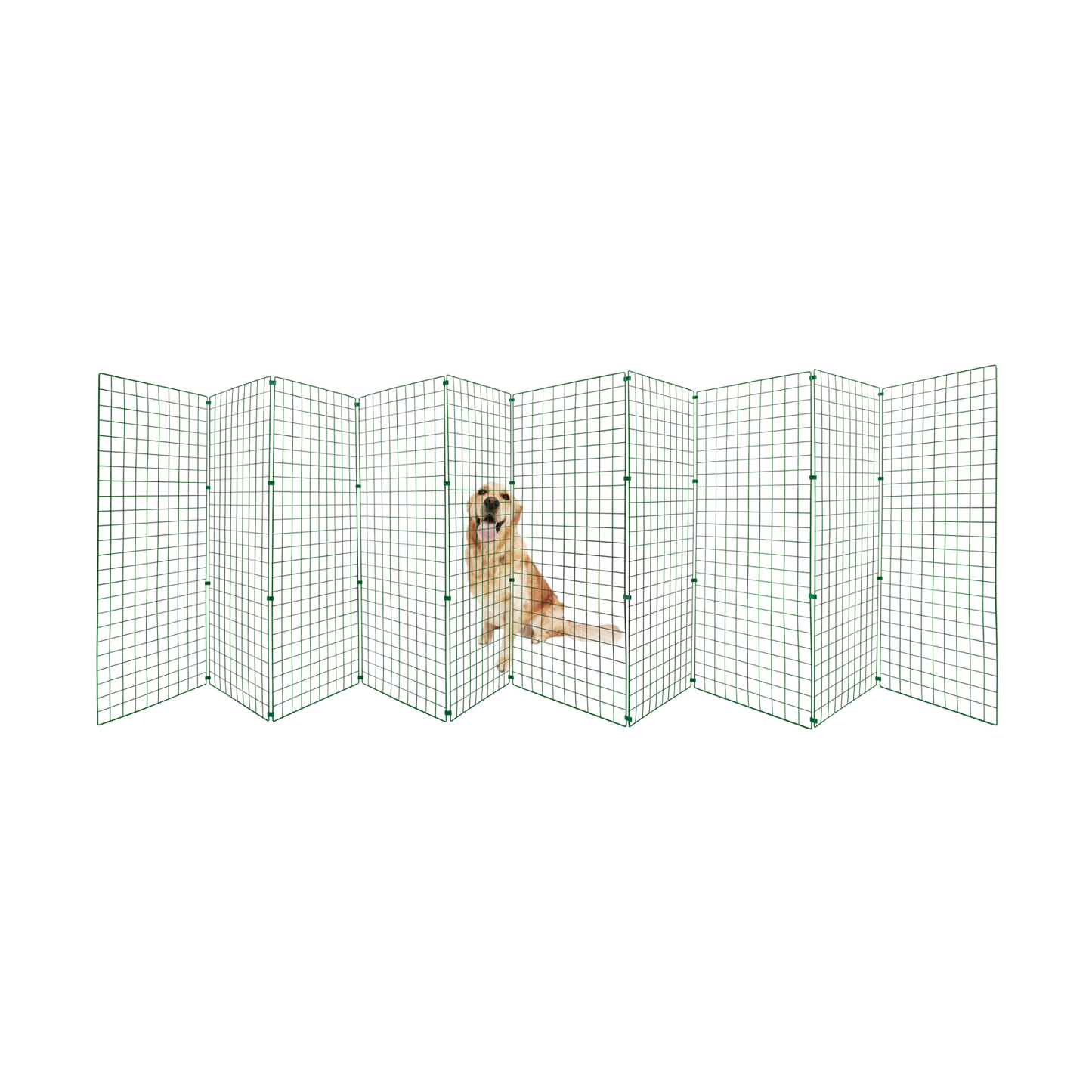 Folding Dog Fence - 1.2m High (50mm x 50mm Mesh) Ideal for Puppy/Small Dogs