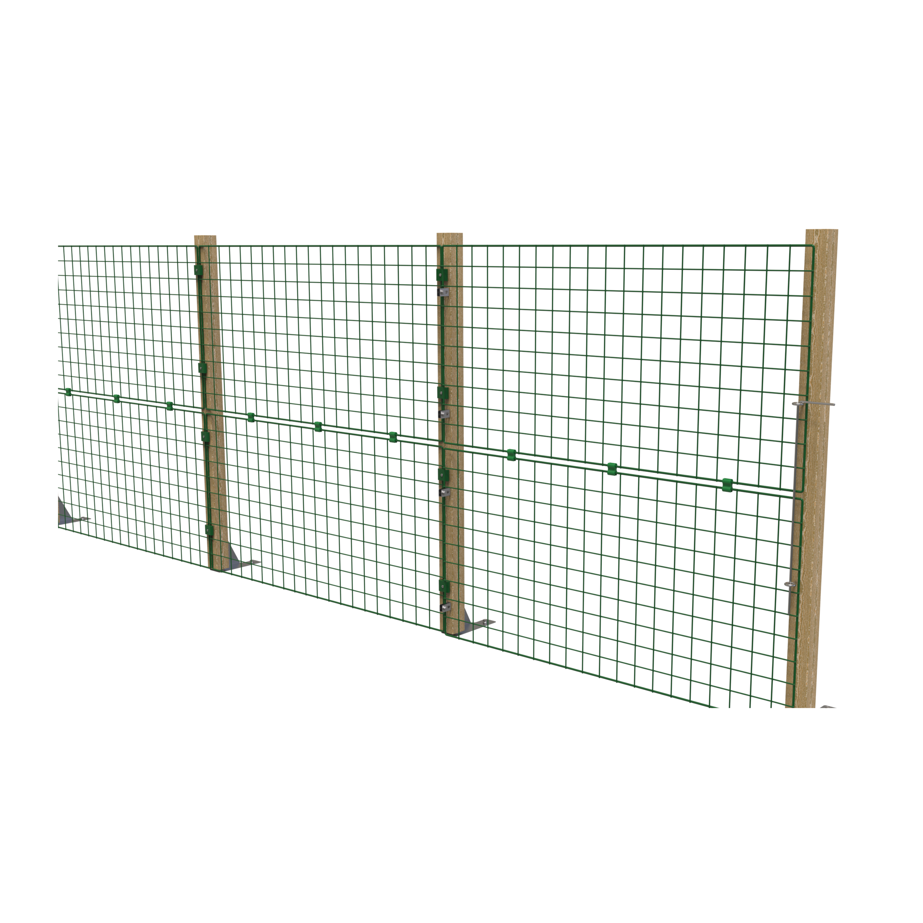 Hard Surface Permanent Fencing - Standard 100mm x 125mm Mesh - Various Heights