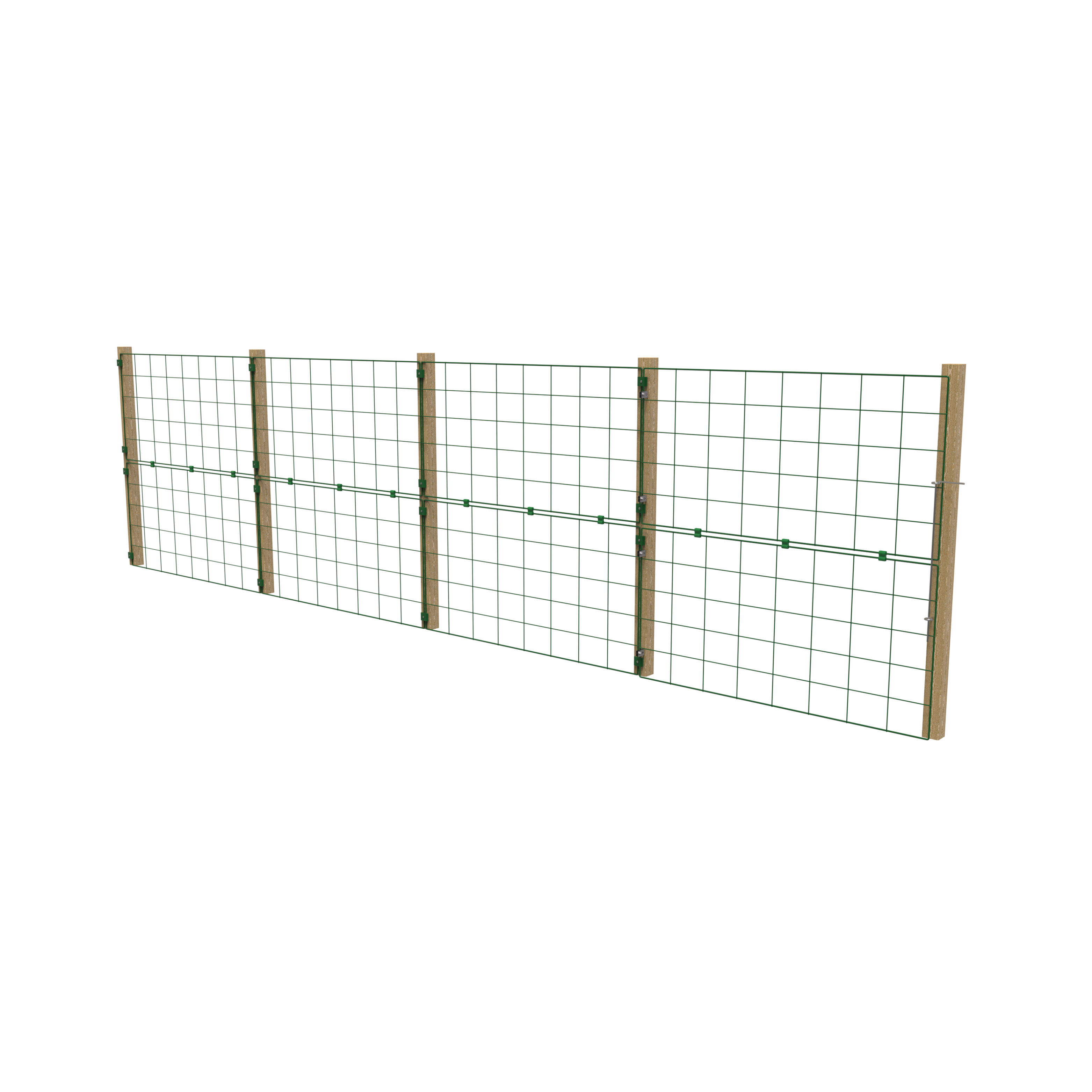 1m High Standard 100mm x 125mm Mesh Permanent Fence