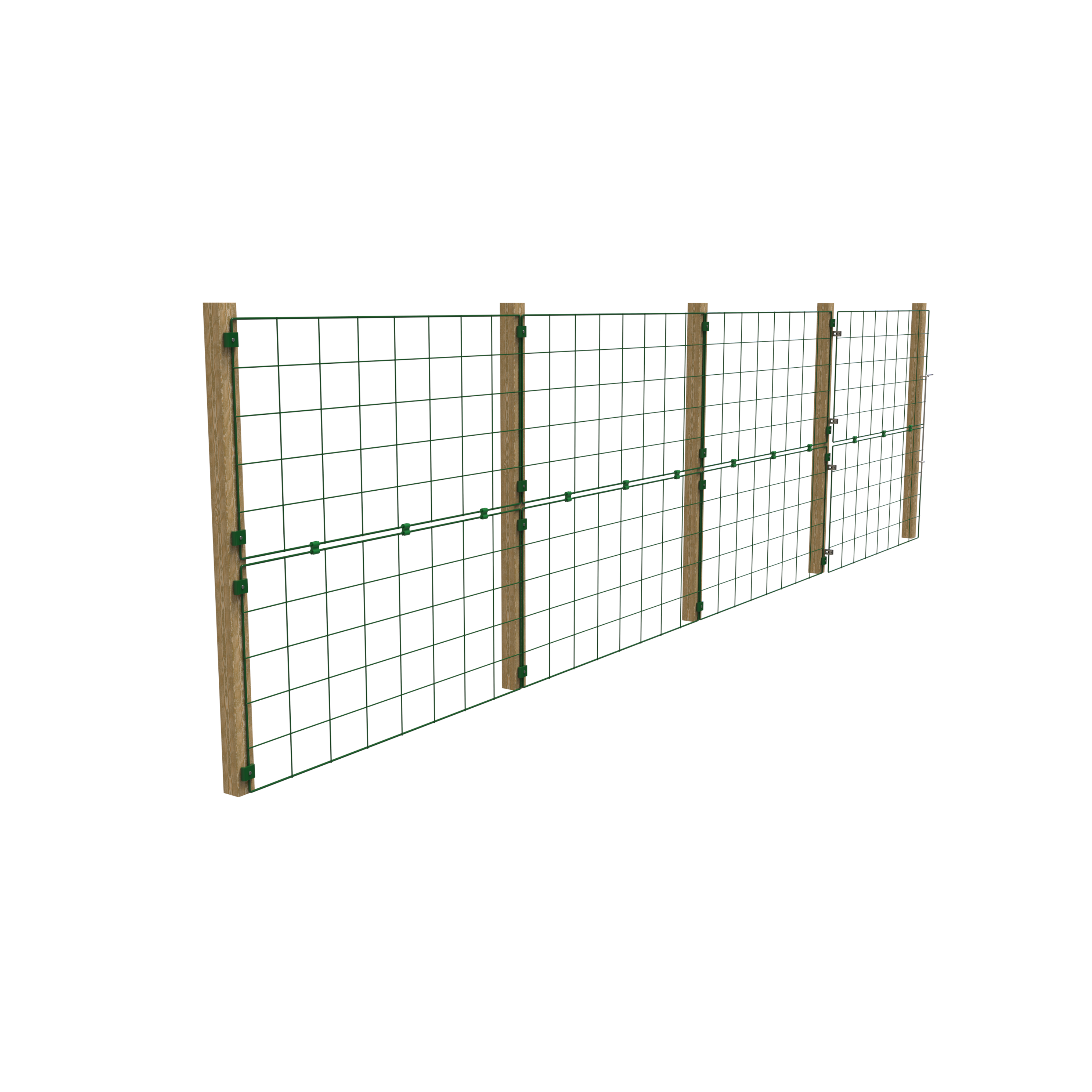 1m High Standard 100mm x 125mm Mesh Permanent Fence
