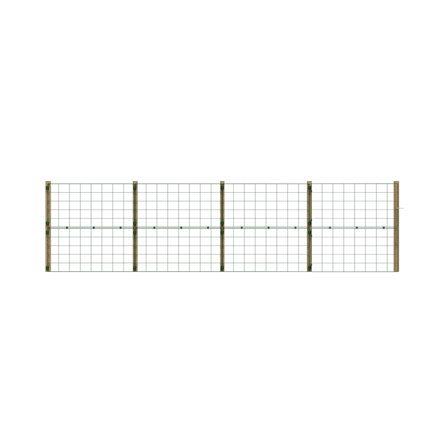 1m High Standard 100mm x 125mm Mesh Permanent Fence