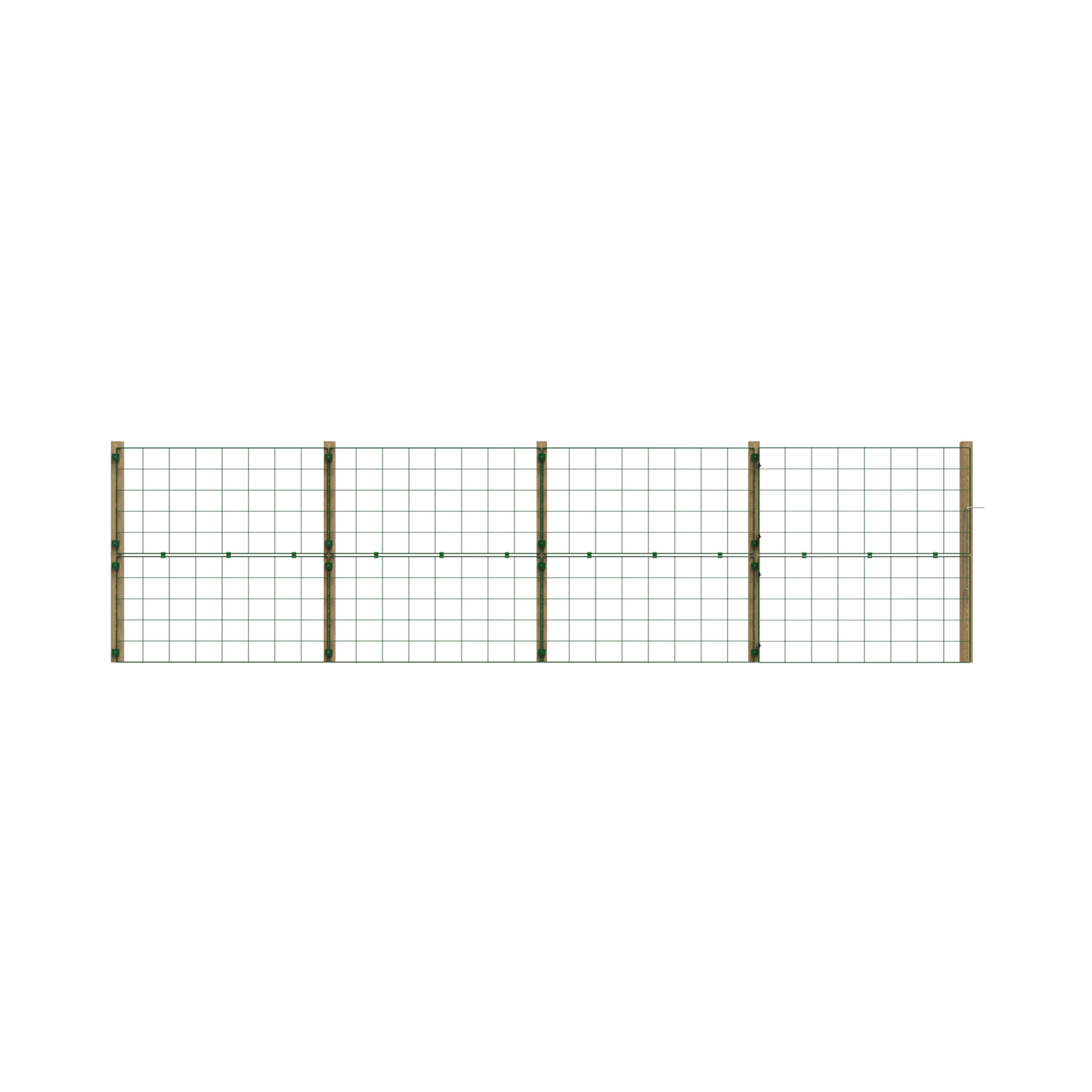 1m High Standard Mesh Permanent Garden Fence