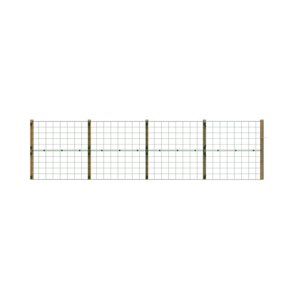 Permanent Dog Fence 1m High – Standard 100 x 125mm Mesh – Posts & Panels Kit