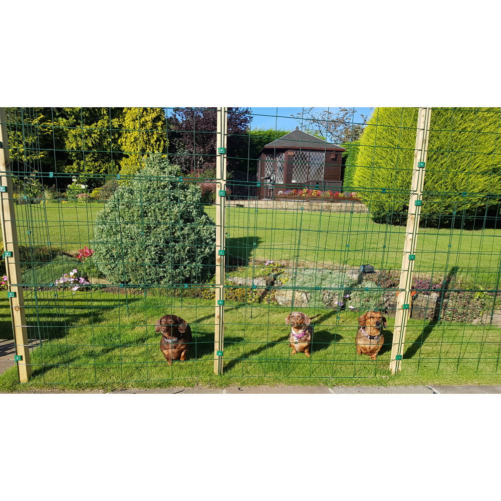 1.5m High Outdoor Mesh Panel Fence – Ideal for All Dogs