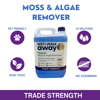 Wet & Walk Away Organic Moss & Algae Remover, Patio Cleaner, Mould, Lichen Remover