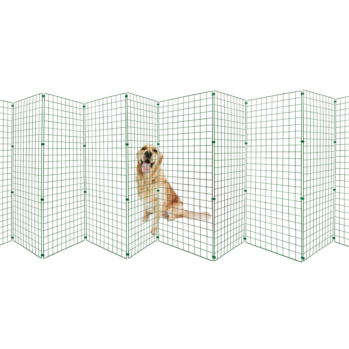 Folding Dog Fence - 1.2m High (50mm x 50mm Mesh) Ideal for Puppy/Small Dogs