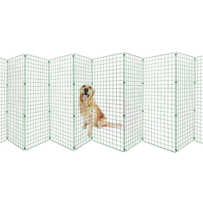 Folding Dog Fence - 1.2m High (50mm x 50mm Mesh) Ideal for Puppy/Small Dogs