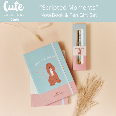 Spaniel 'Scripted Moments' Gift Set - Notebook & Pen