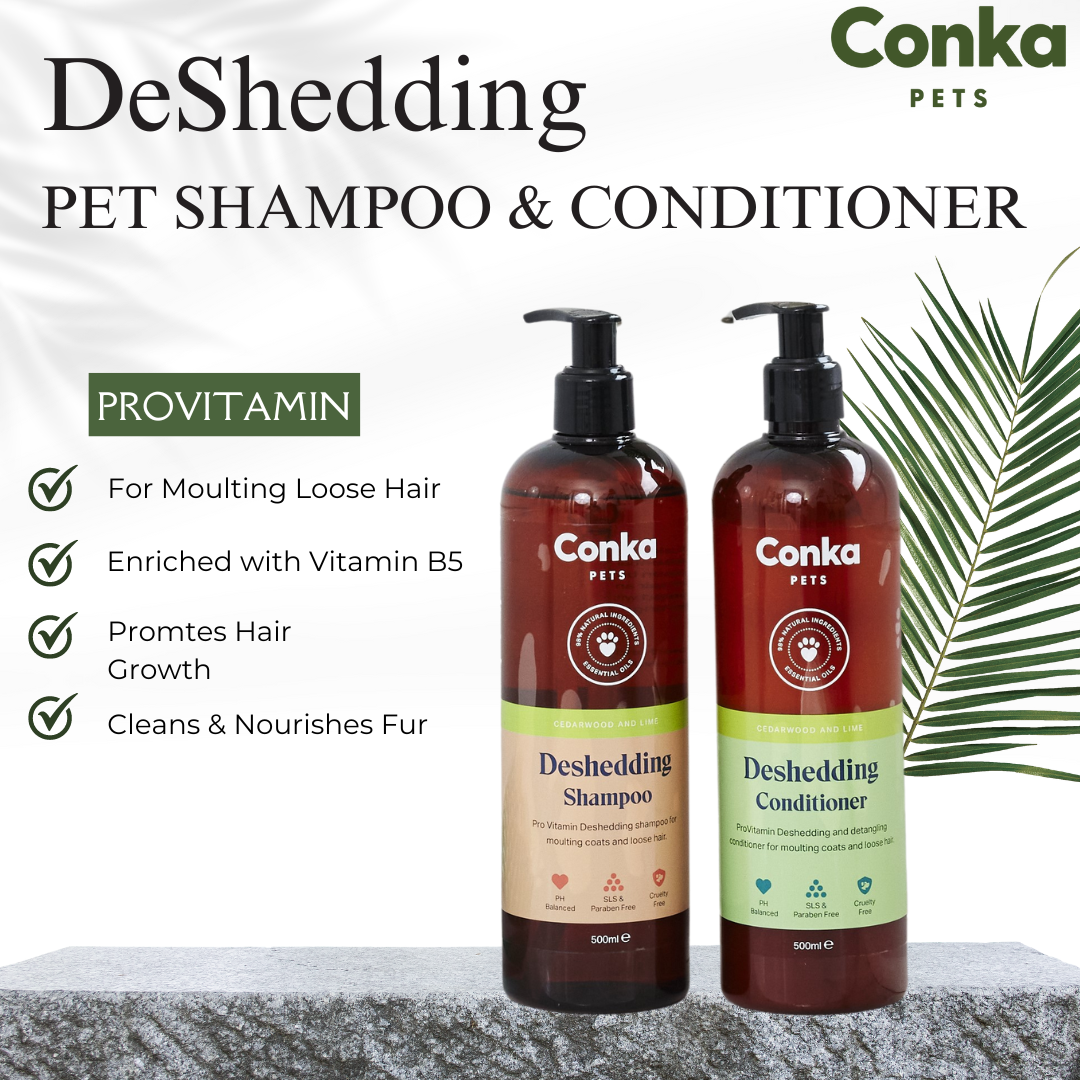 Deshedding Shampoo & Conditioner with FREE Bath & Groom Brush