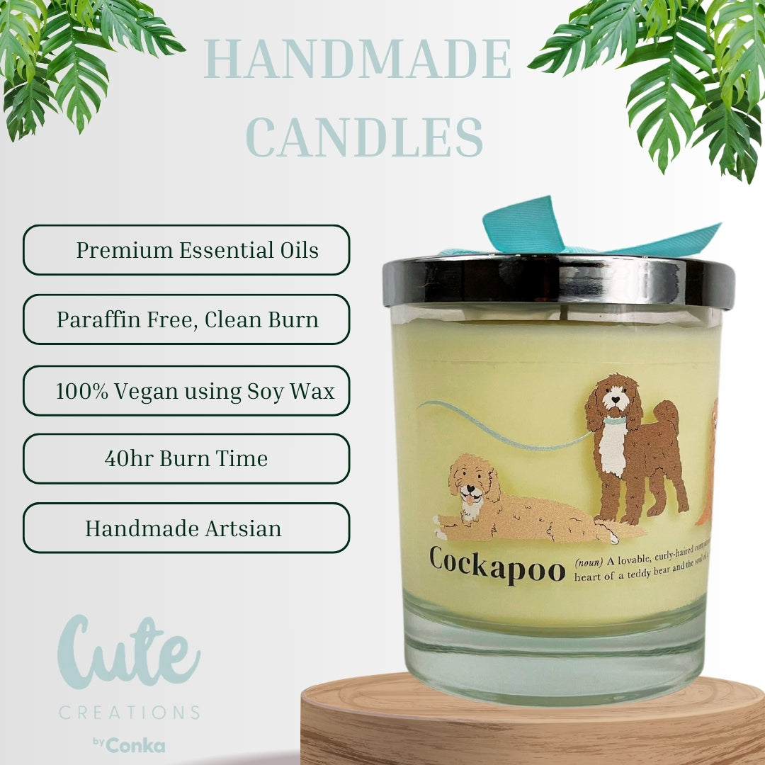 Cockapoo Luxury Soy Candle. Hand Poured in the UK. Comes in Gift Box