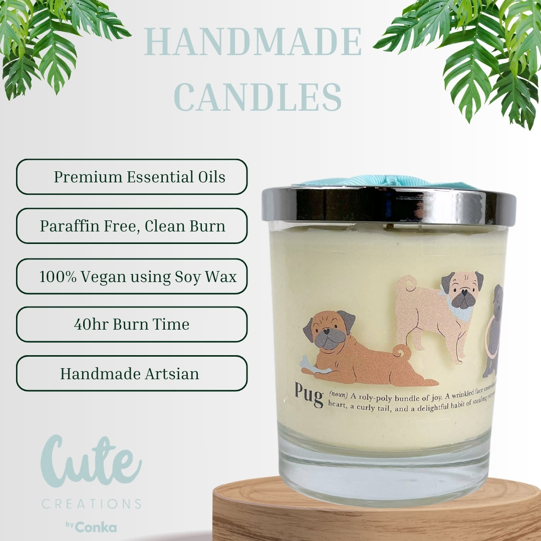 Pug Luxury Candle