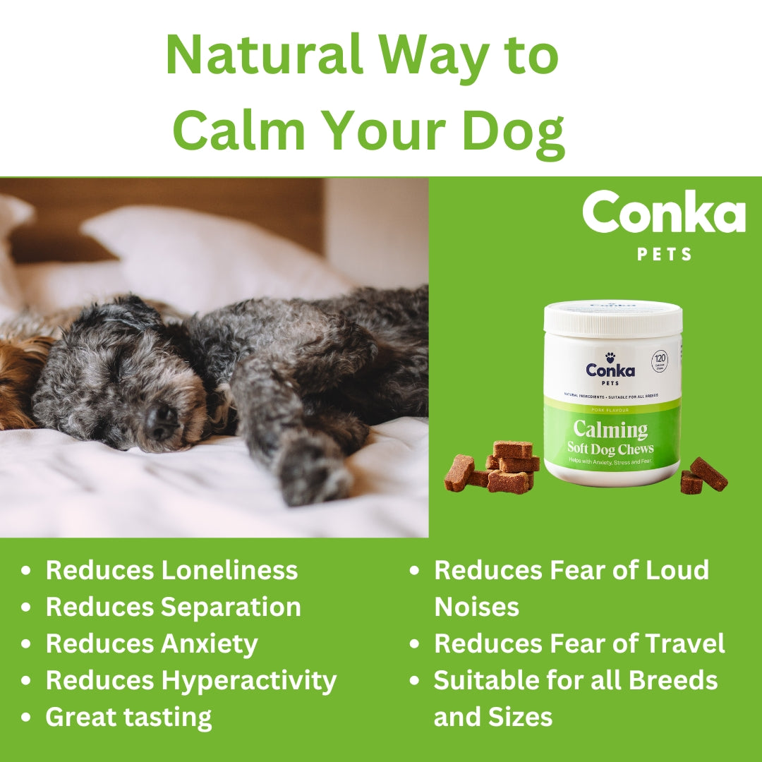 Conka Pets Calming Treats For Dogs (Pork Flavour) 120 Chews