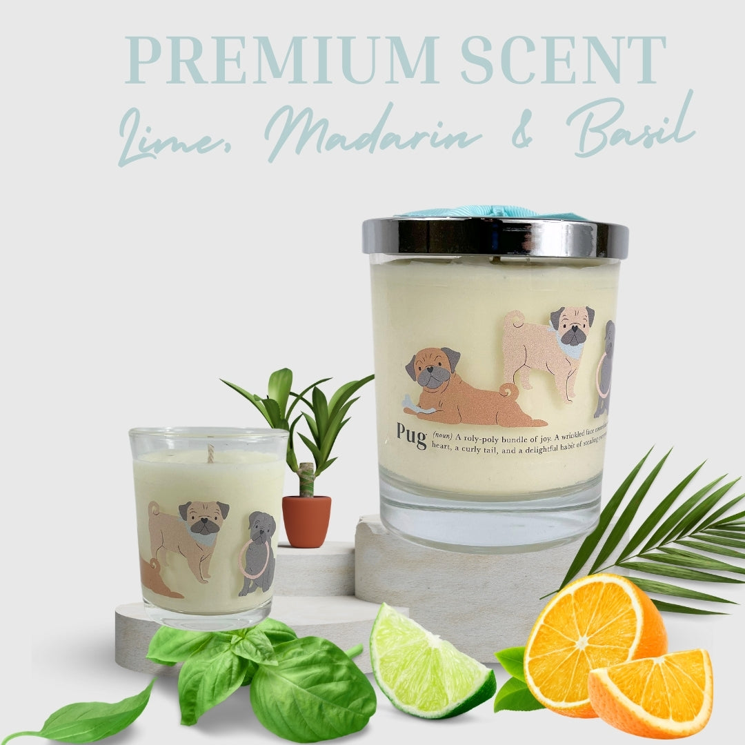 Pug Luxury Candle