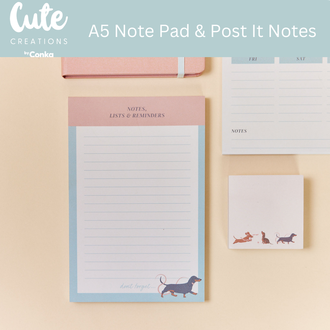 Paws 'n' Plan Dachshund Dog Lovers 7 Piece Stationery Gift Set