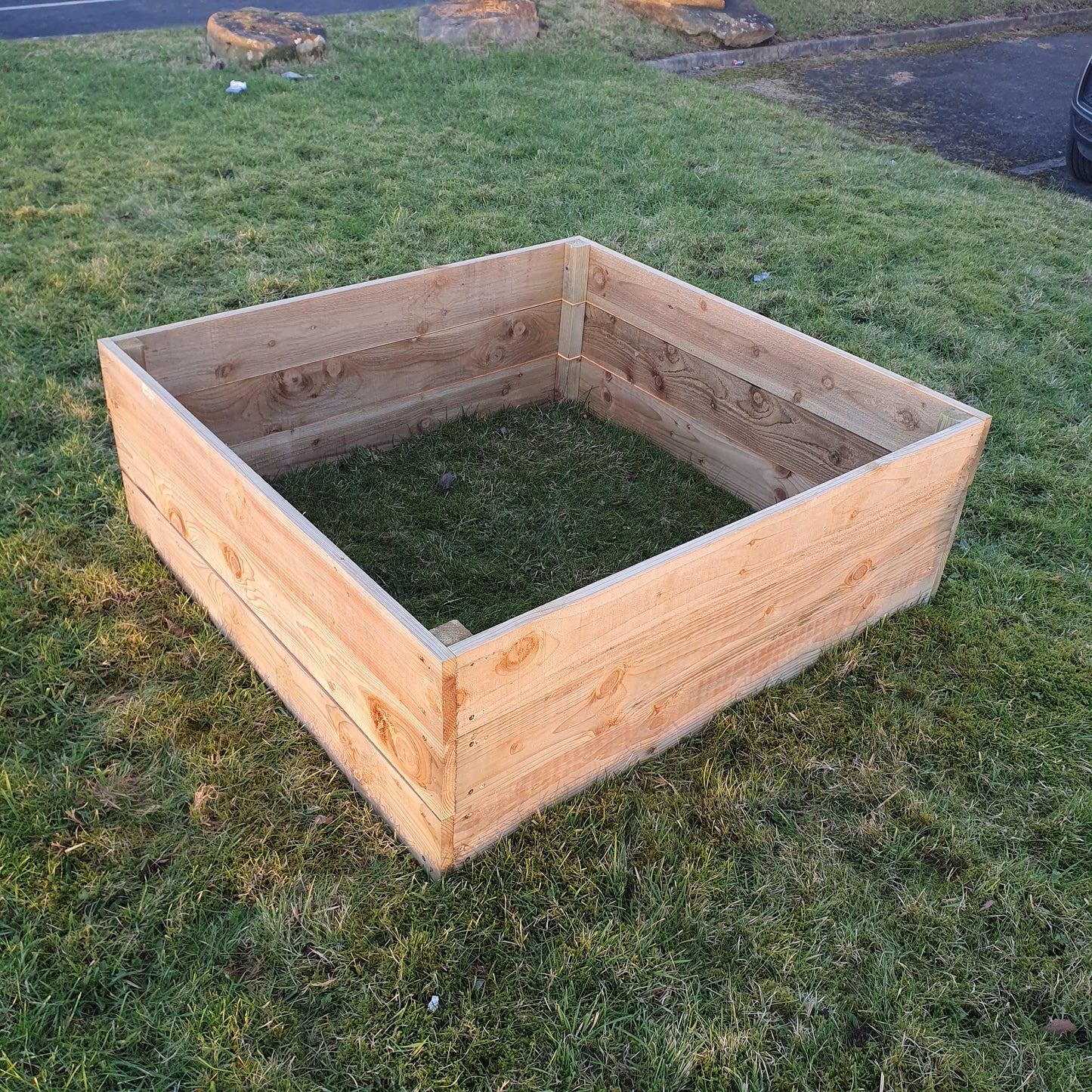 Wooden Garden Raised Grow Beds - FSC Treated Timber - Various Sizes