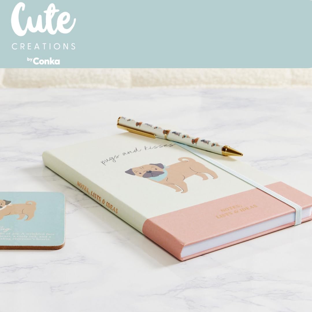 Pug Dog Pen - Premium Black Writing Pen with Adorable Pug Design