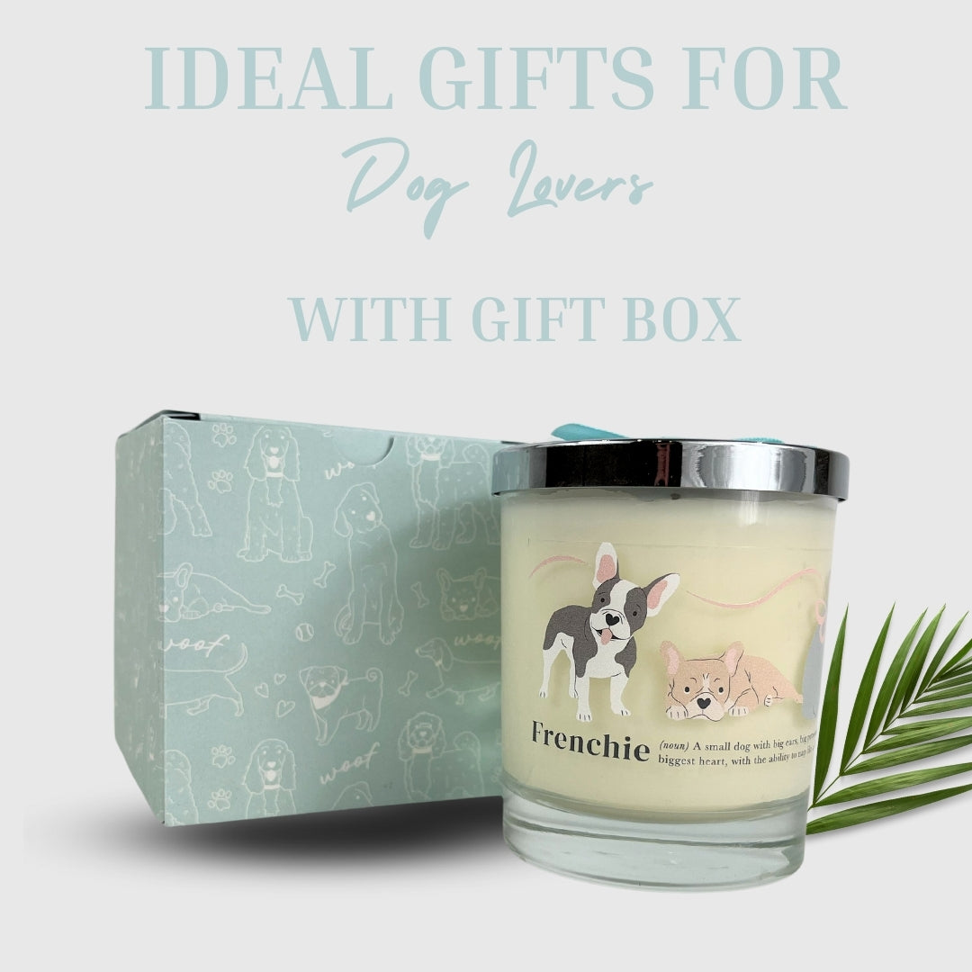 French Bulldog Luxury Candle with Lid comes in Gift Box