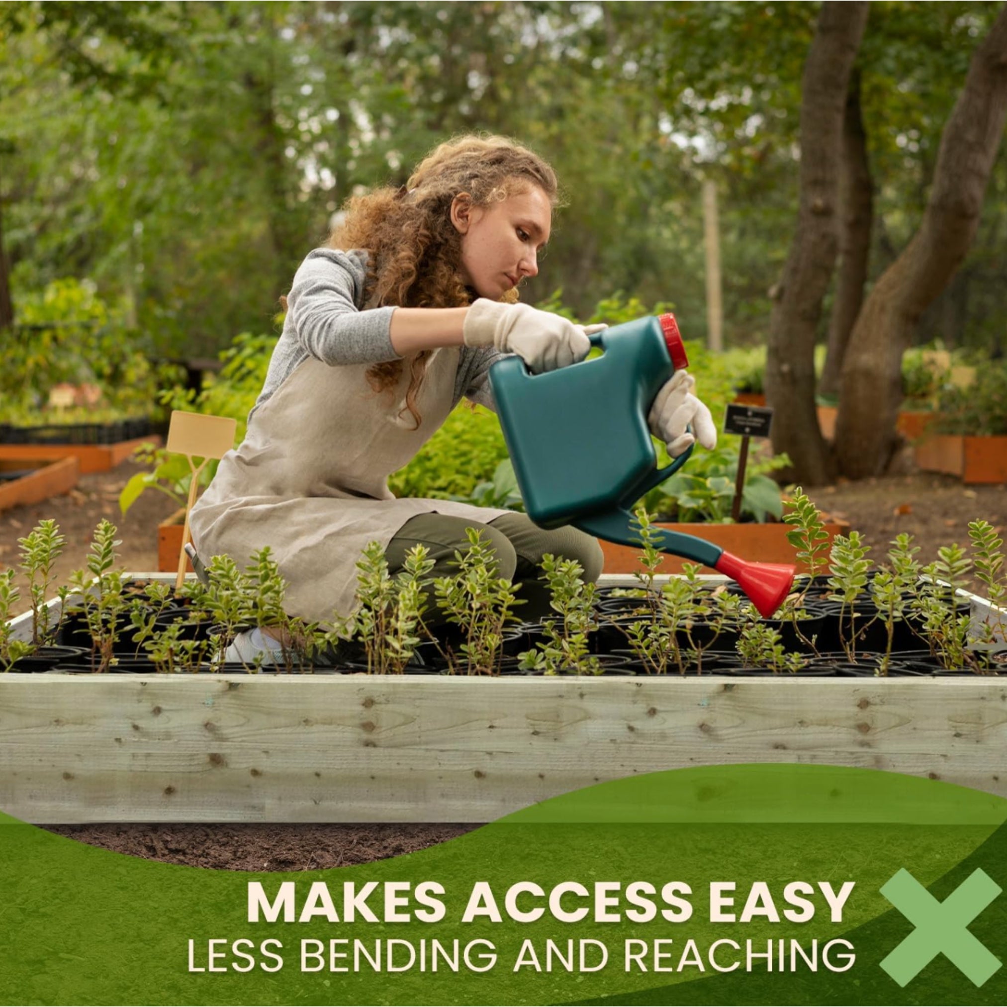 Wooden Garden Raised Grow Beds With Liner - FSC Treated Timber - Various Sizes