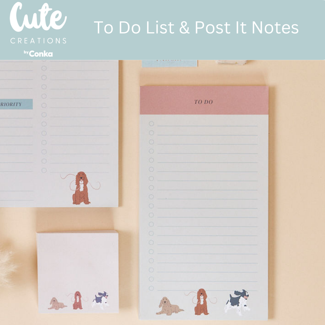 Paws 'n' Plan Spaniel Dog Lovers 7 Piece Stationery Gift Set