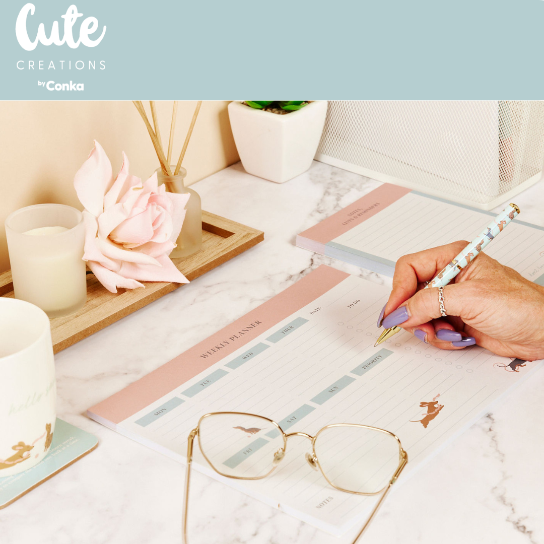 Cockapoo 'Paws 'n' Plan' 7 Piece Stationery Gift Set