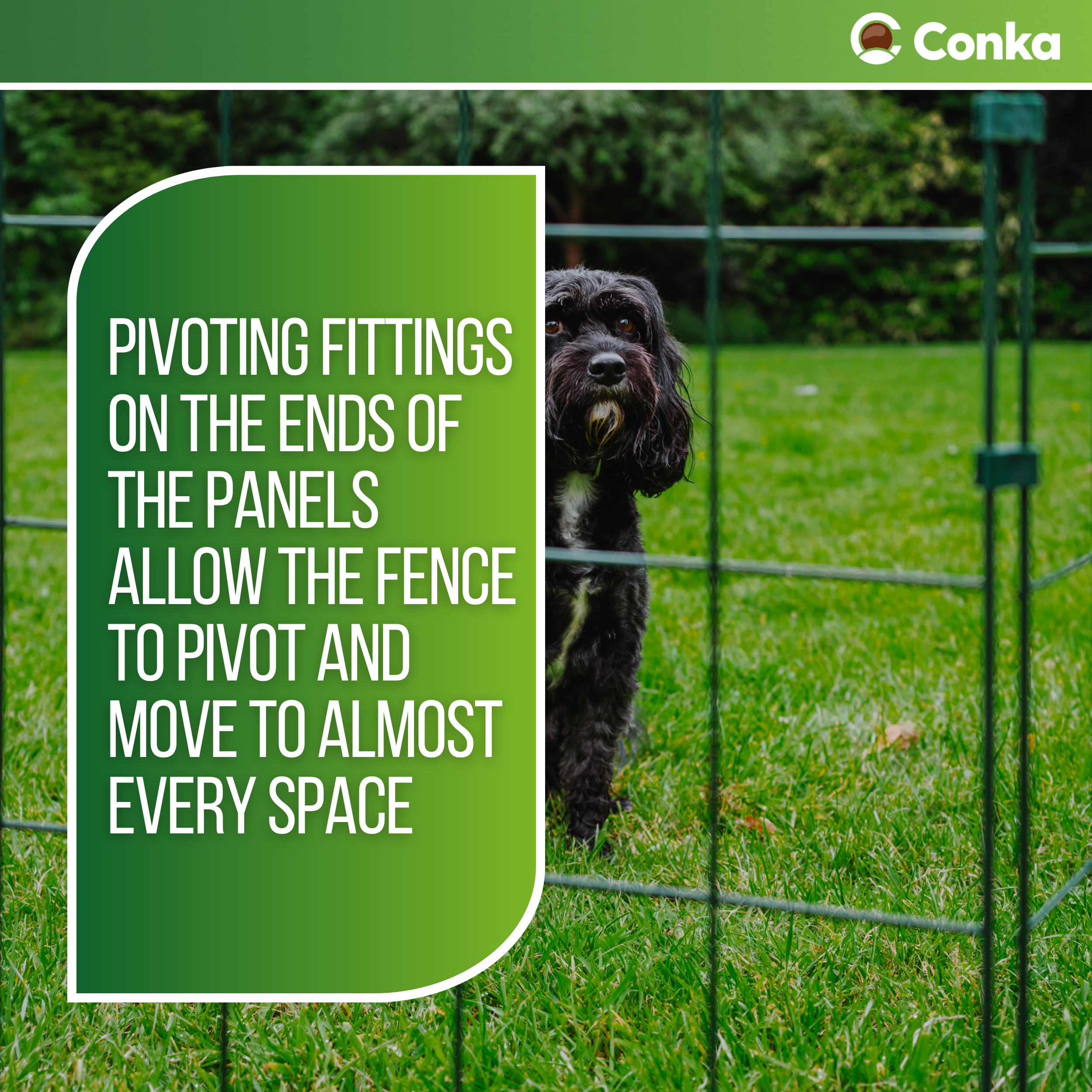 Freestanding Indoor Dog Barrier 1m High (100mm x 125mm Mesh)