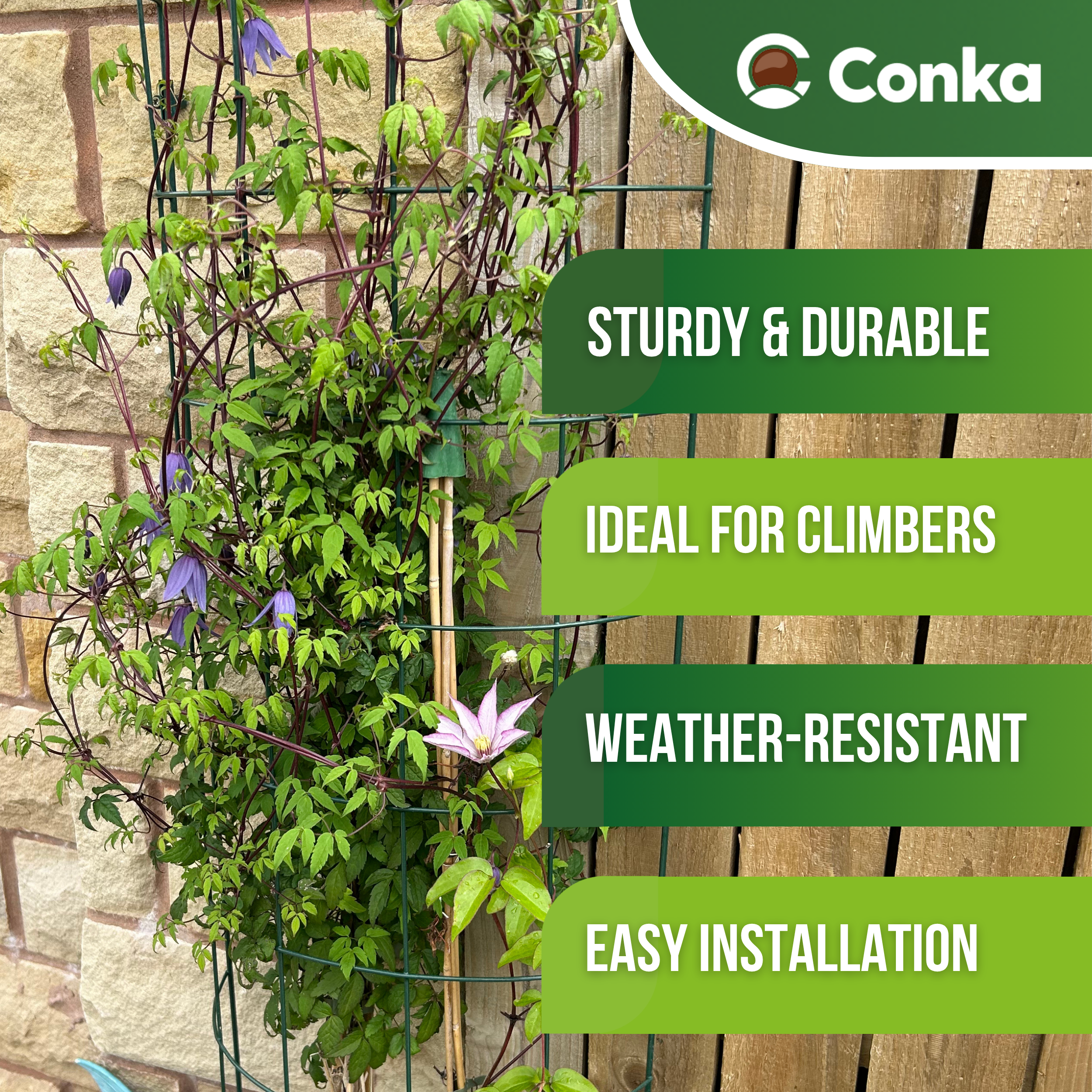 Flexigro Garden Trellis Plant Support Flat Panels Wall Plant Support Mesh For Climbing Plants