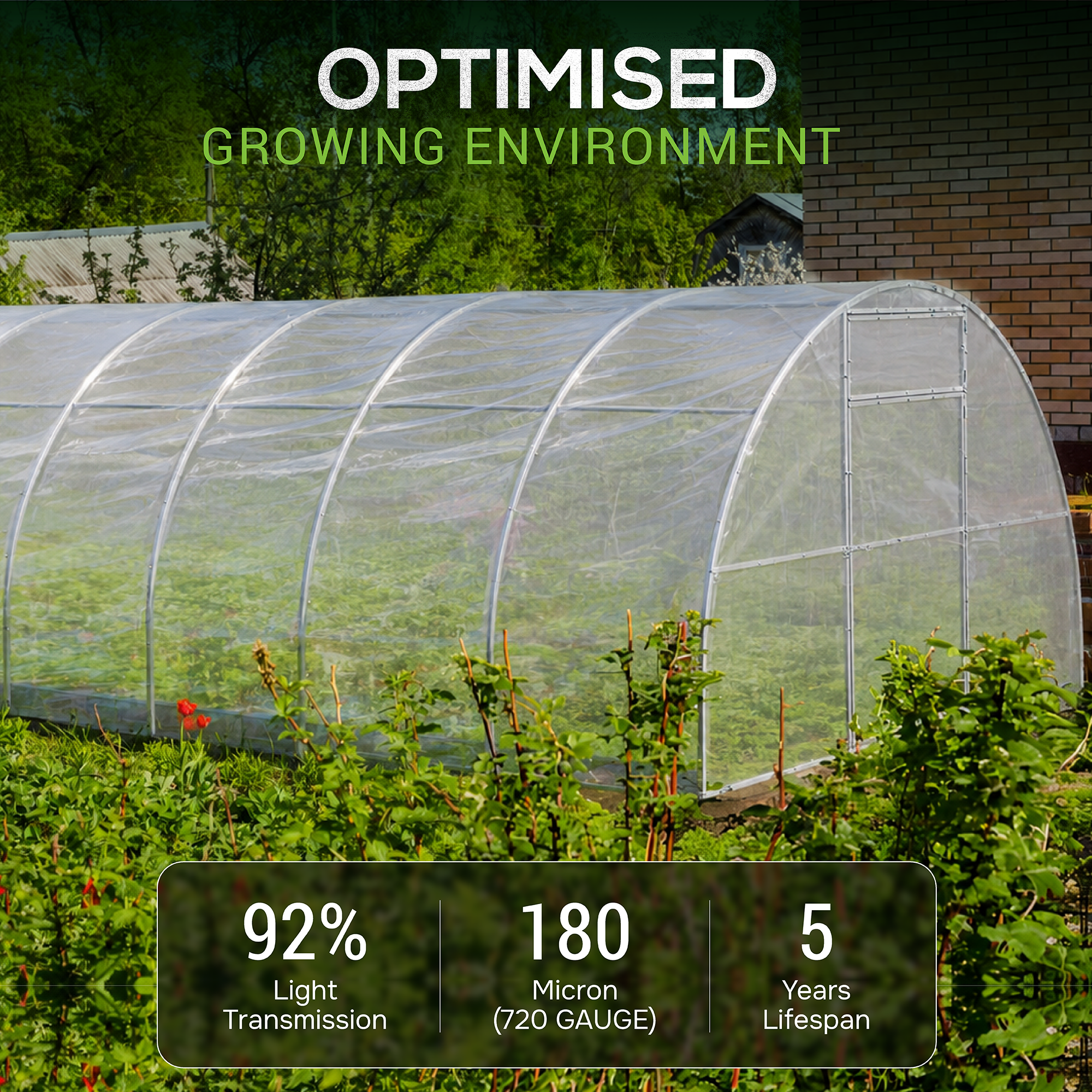 Heavy Duty UVI Plastic Sheeting Professional Garden Polythene