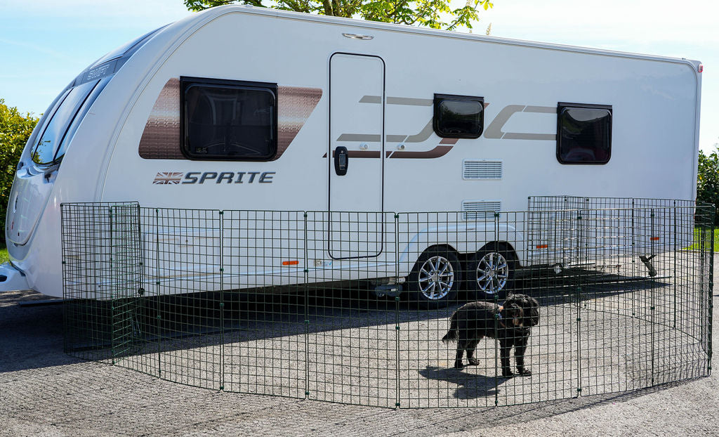 1m High Caravan, Motorhome, Tent, Pitch Dog Fencing - Standard Mesh (100mm x 125mm)