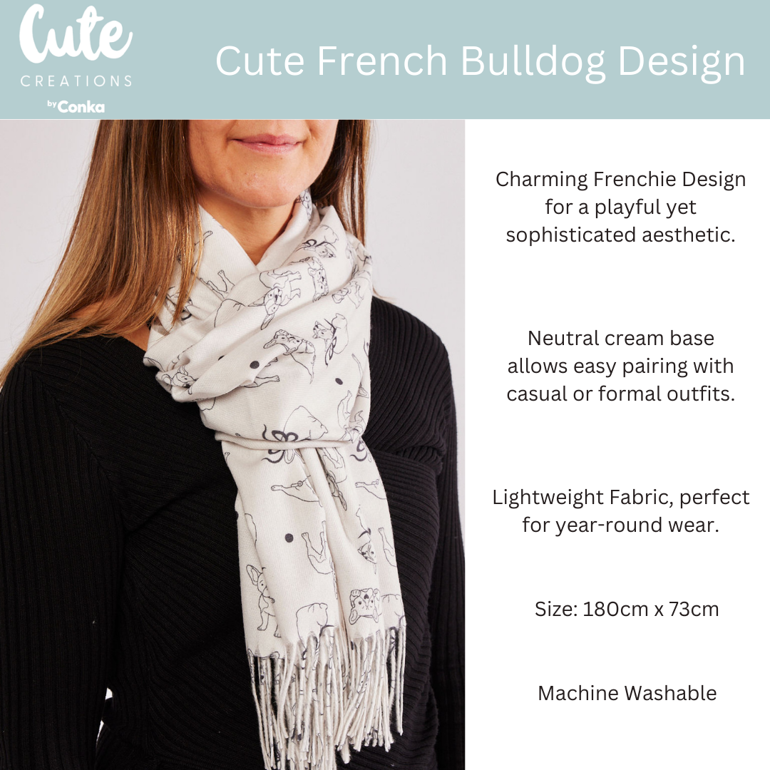 French Bulldog Design Scarf