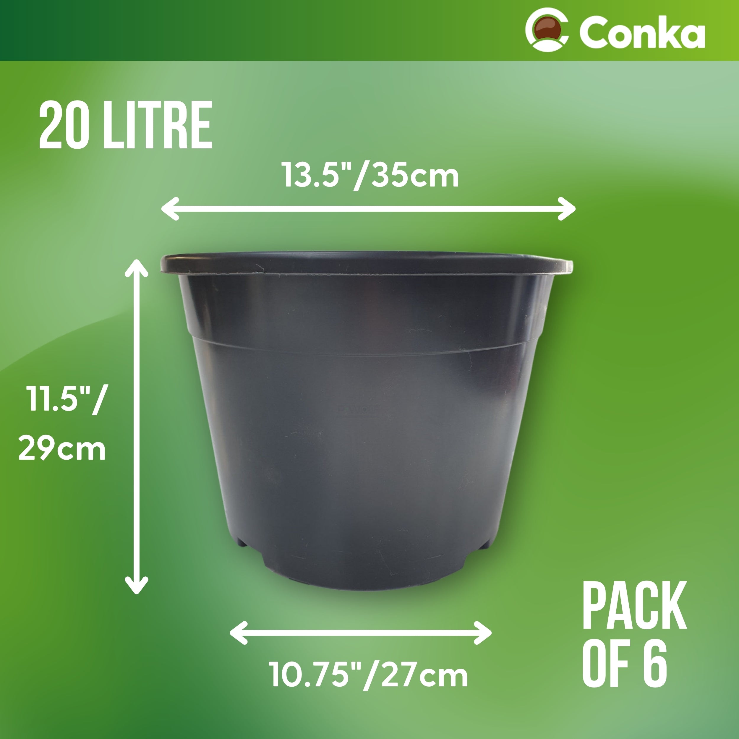20 Litre (14" Diameter) Large Heavy Duty Pots