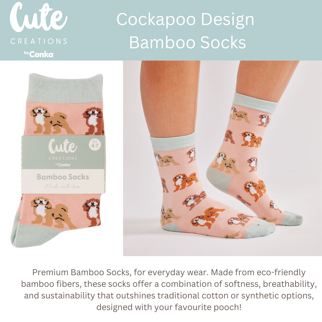 Cockapoo Toes & Trinkets Gift Set - Socks, Bookmark & Keyring
