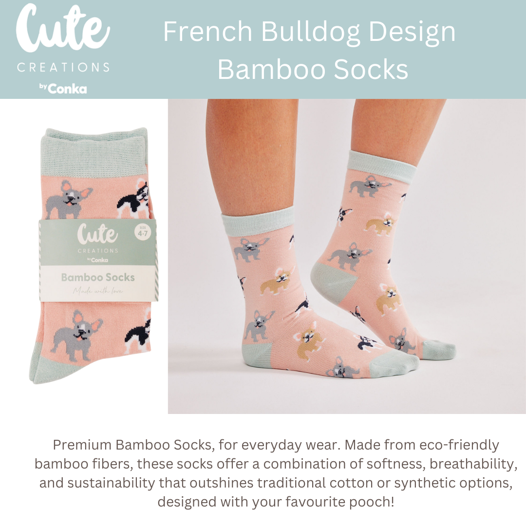 French Bulldog Toes & Trinkets Gift Set - Socks, Bookmark & Keyring