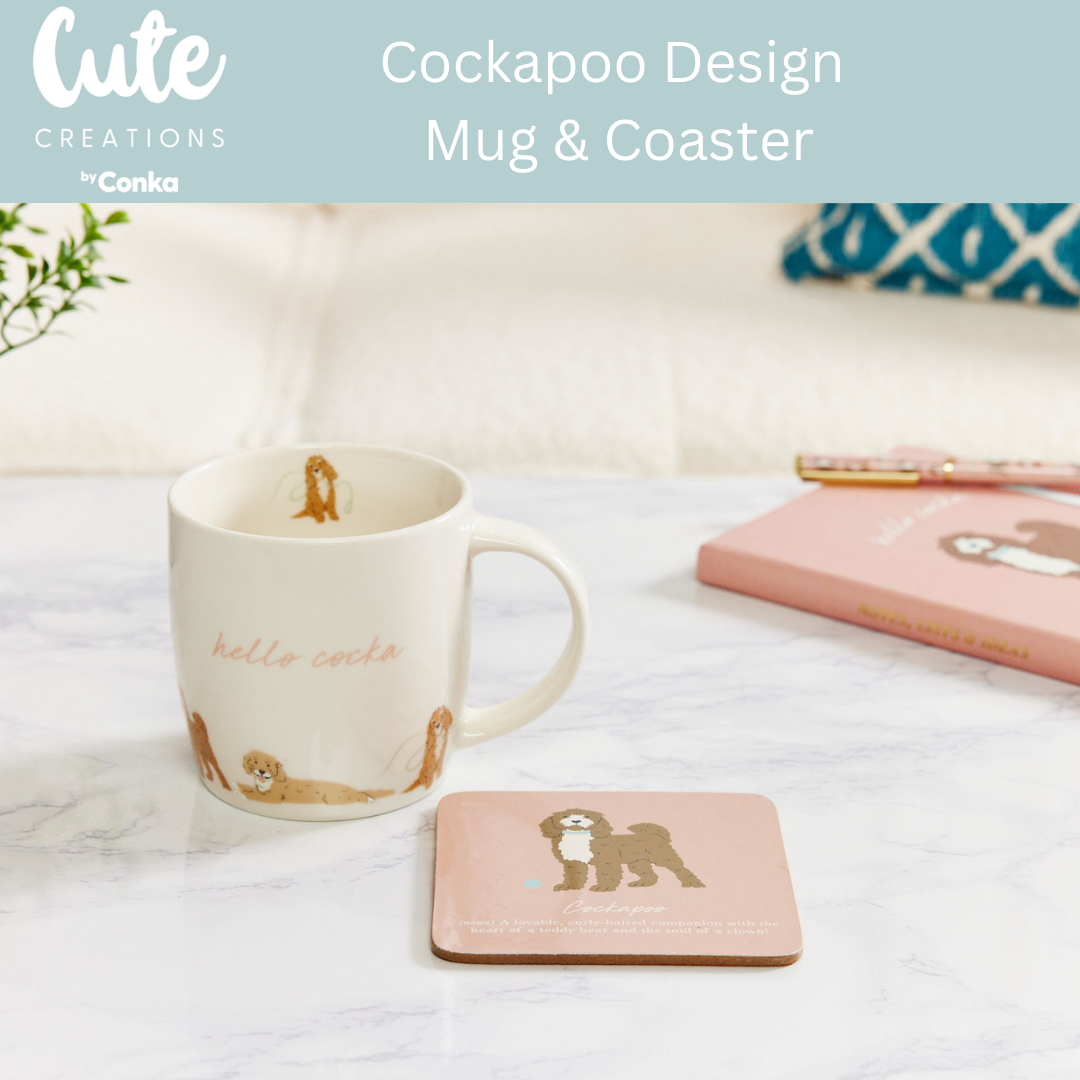 Cockapoo 'Brew & Do' Gift Set - Mug, Coaster, To Do List, Bookmark & Pen