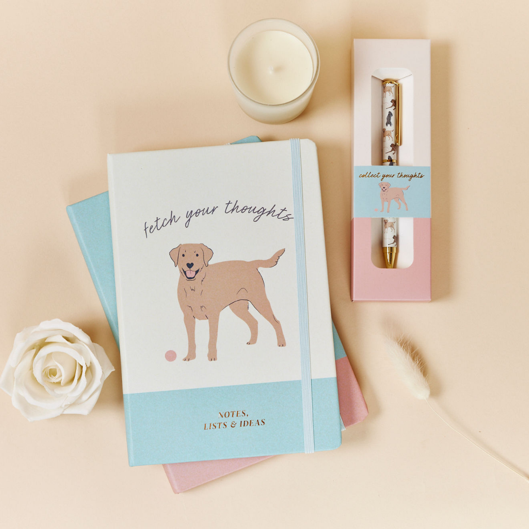 Labrador 'Mindful Moments' Gift Set - Mug, Coaster, Notebook & Pen