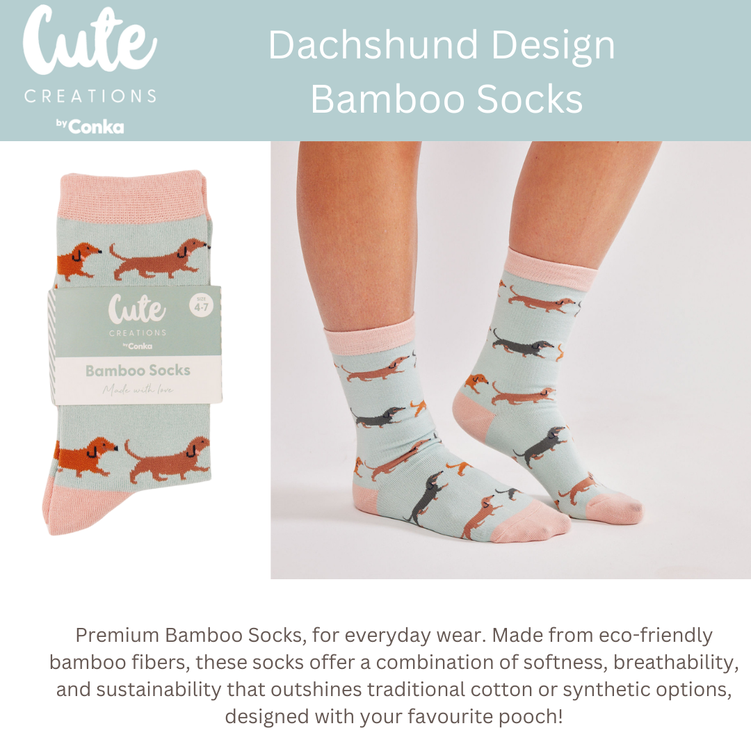 Dachshund Toes & Trinkets Gift Set - Socks, Bookmark & Keyring