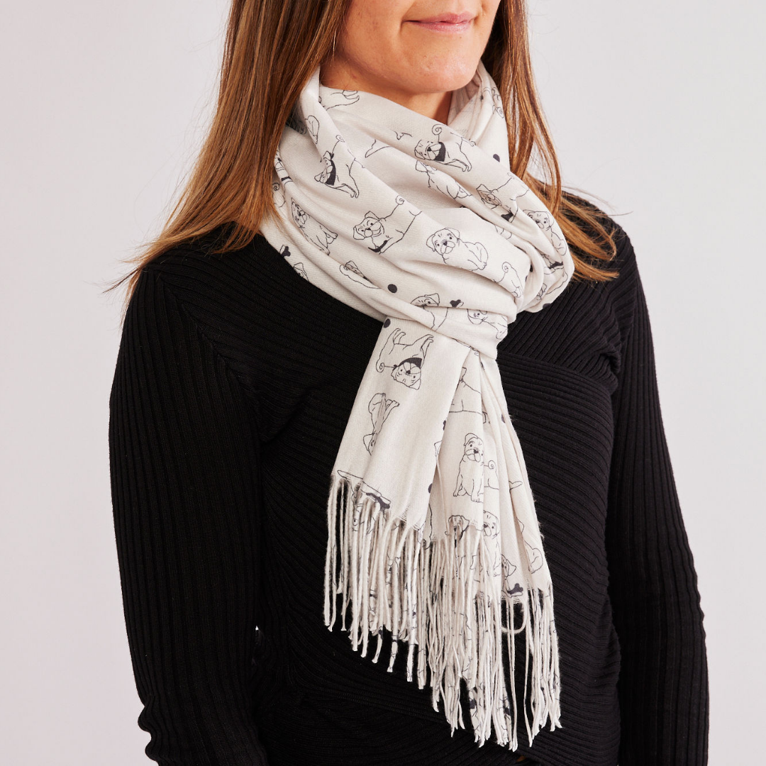 Pug Design Scarf