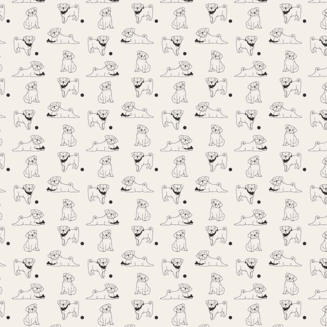 Pug Design Scarf