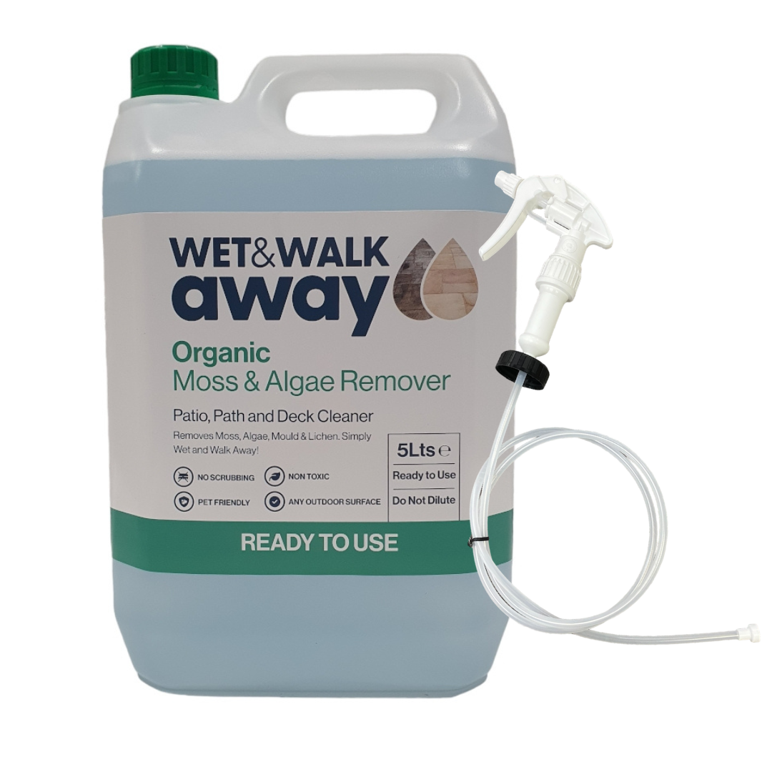 READY TO USE Wet & Walk Away Organic Moss & Algae Remover 5Ltr