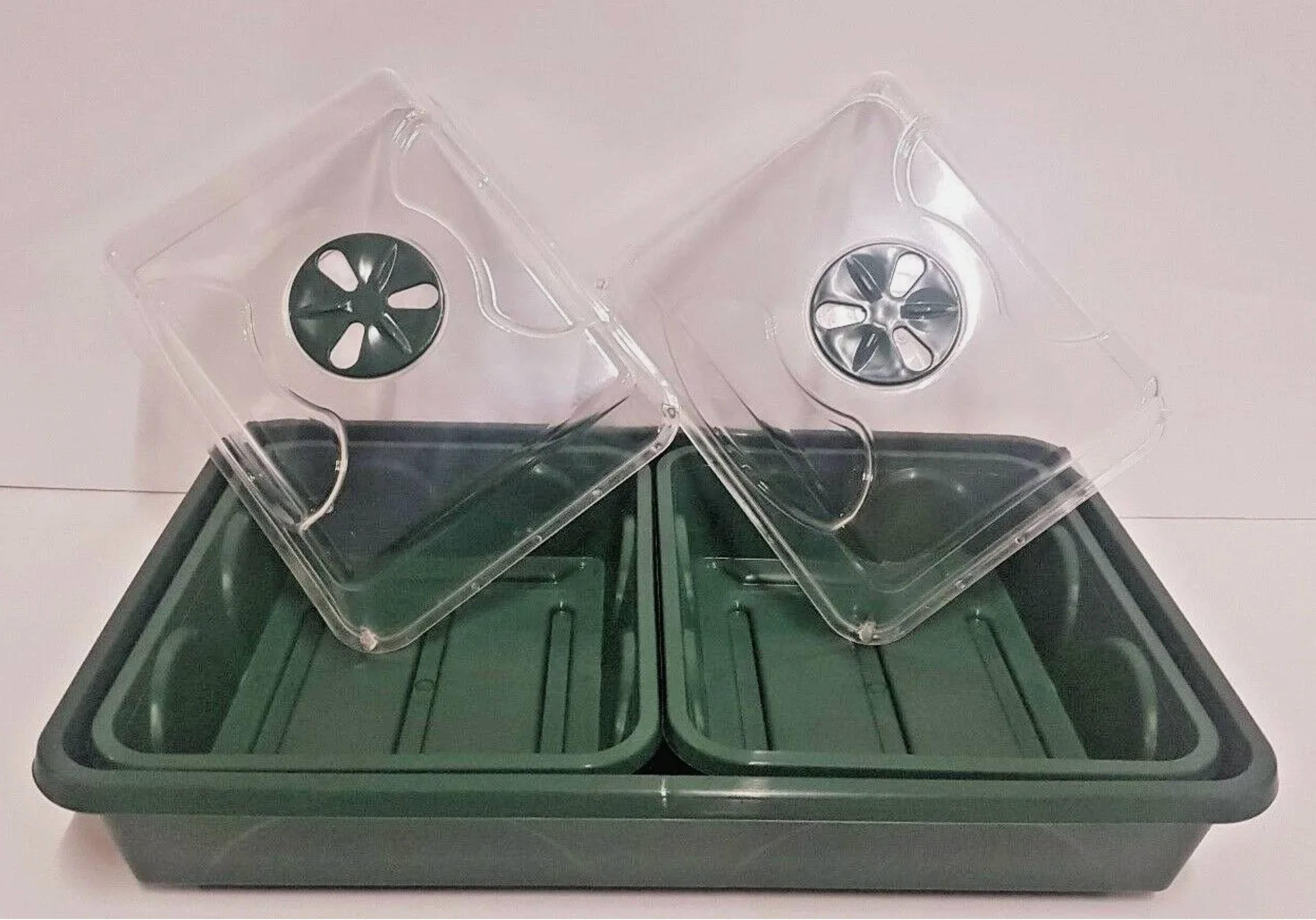 EARLYGROW 2 Bay Unheated Propagator With Mat & Tray Seeds, Cuttings, Hydroponics