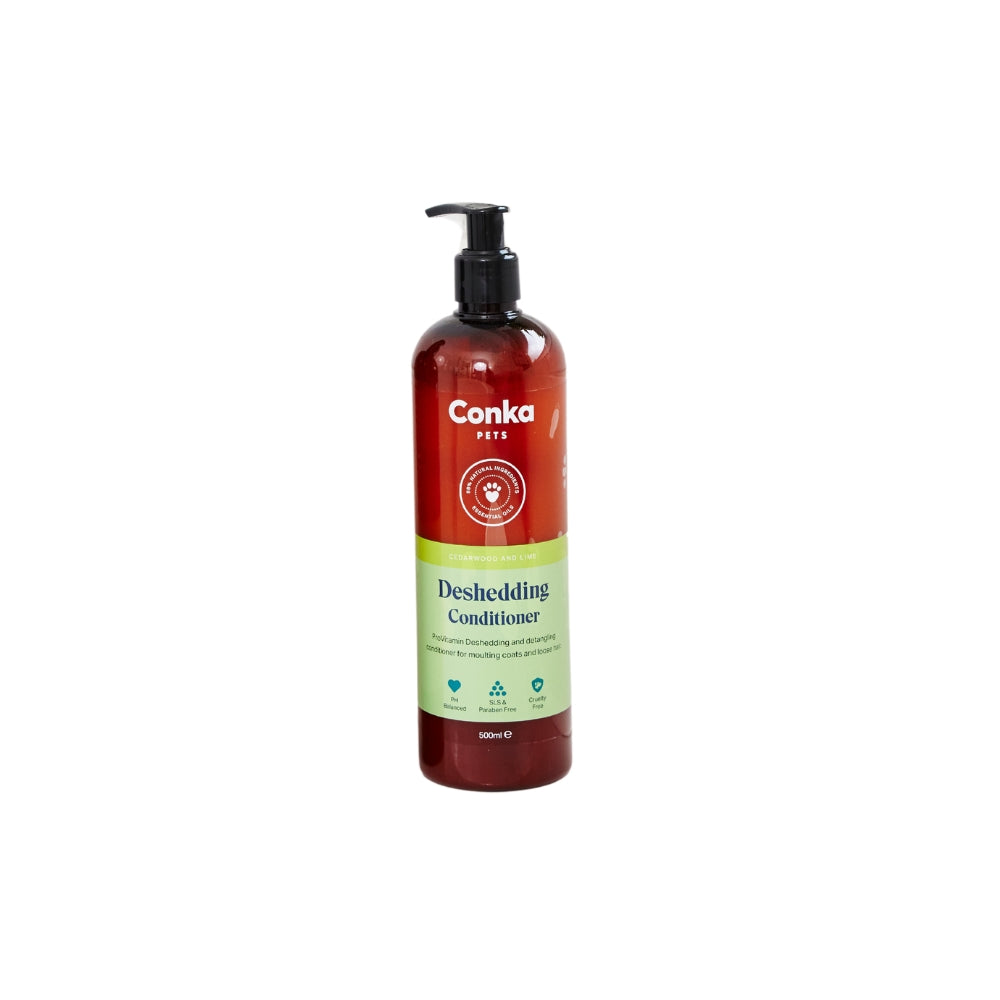 Conka Pets Deshedding Conditioner for Dogs - Cedarwood & Lime (500ml)