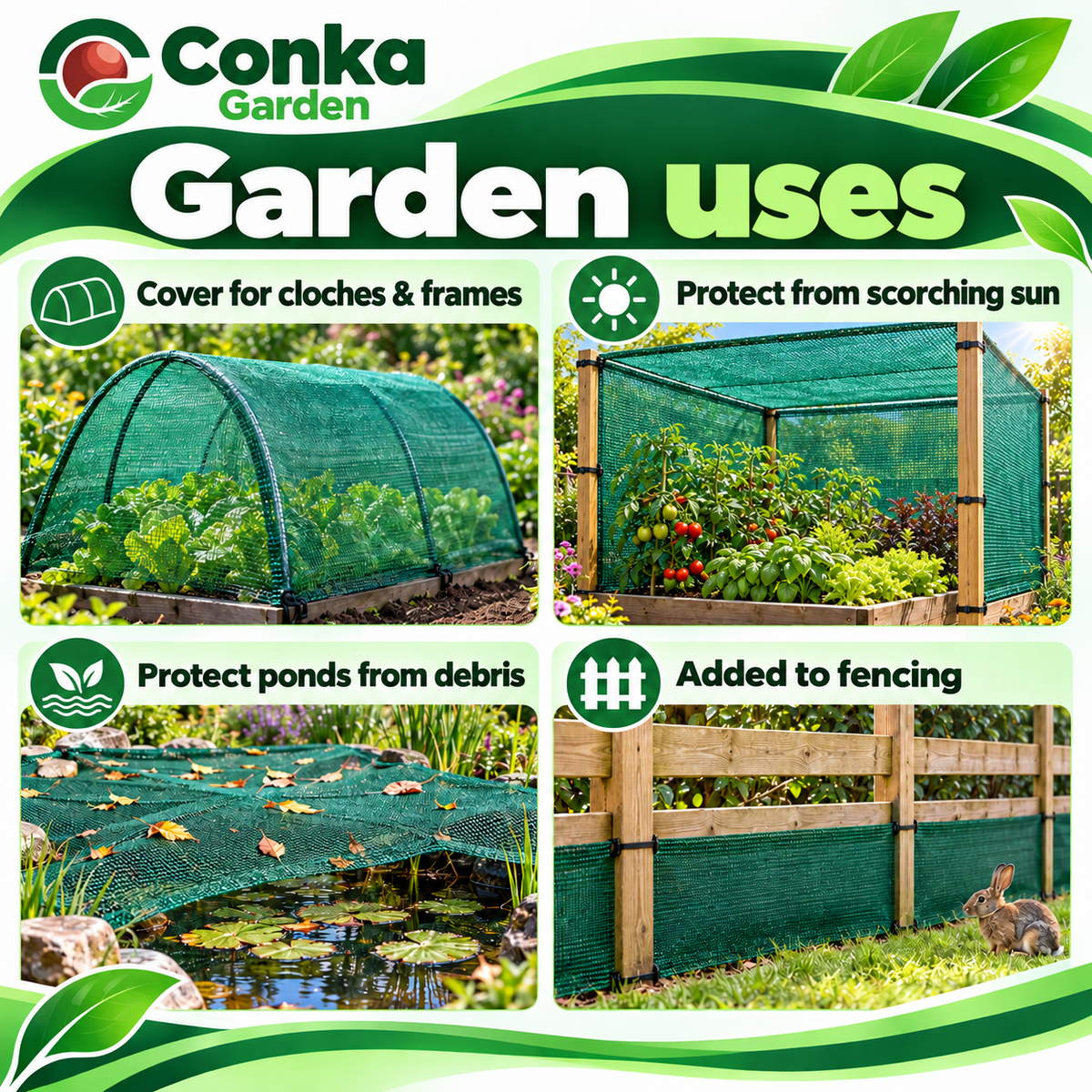 Green Garden Windbreak Netting – Greenhouse Shading