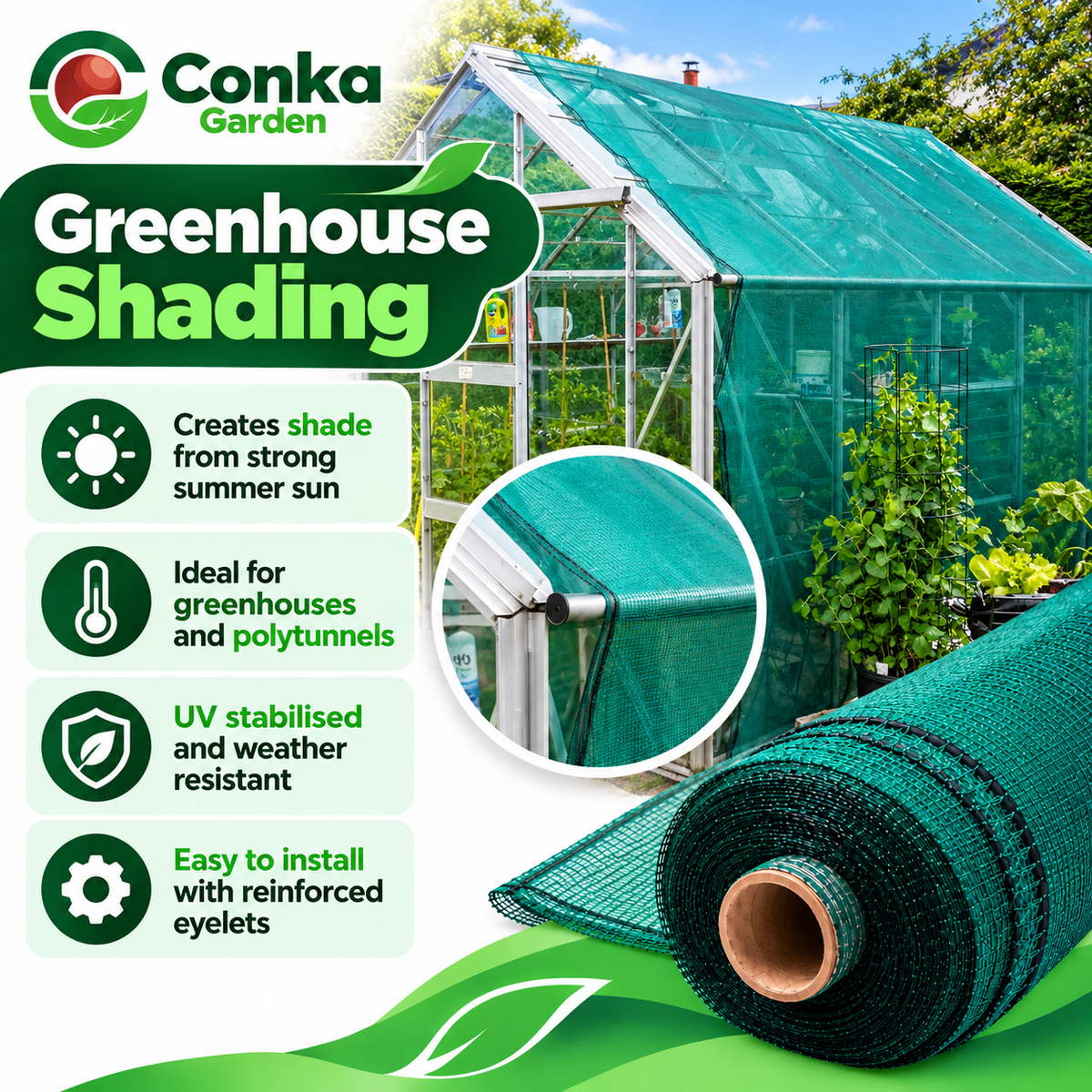 Green Garden Windbreak Netting – Greenhouse Shading