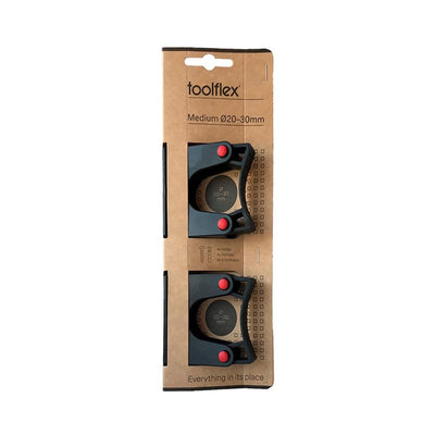 Toolflex 20 - 30mm Holders Pack of 2 for Rail or Wall Mounting