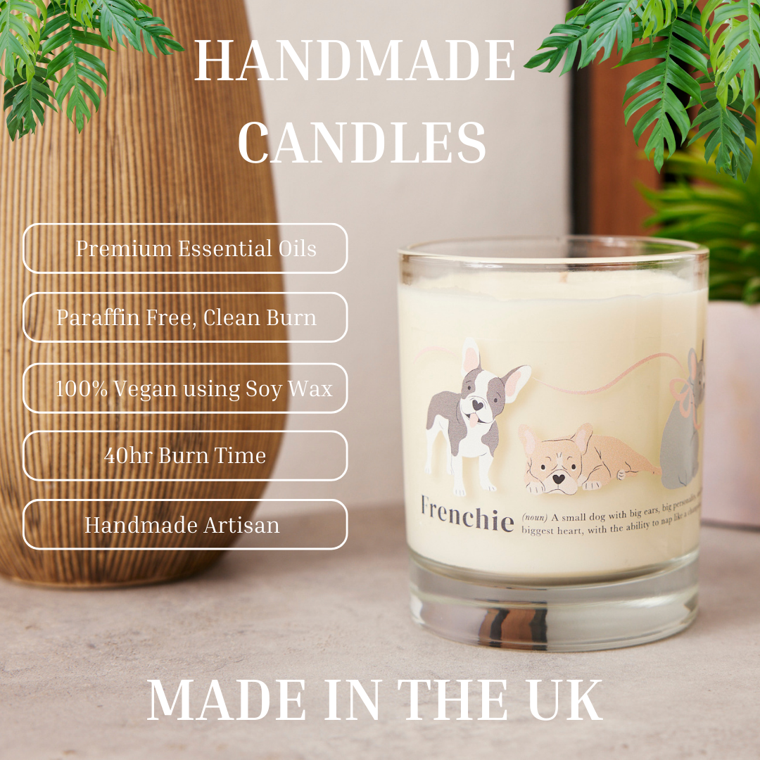 French Bulldog Luxury Candle with Lid comes in Gift Box