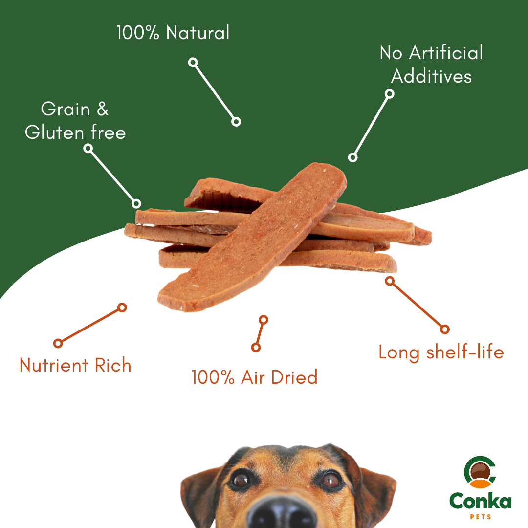 100% Natural Salmon Strips Dog Chews