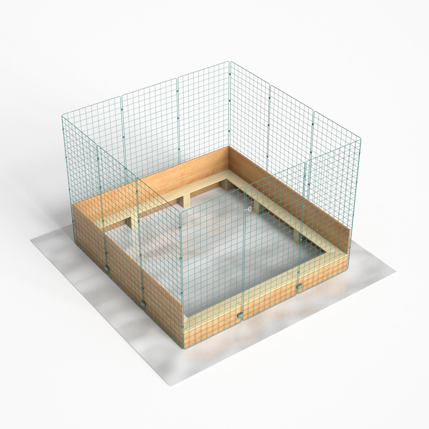 1.5m x 1.5m x 1.2m High Whelping Box (5ft x 5ft) For Large Dogs Puppies - With Pig Rails