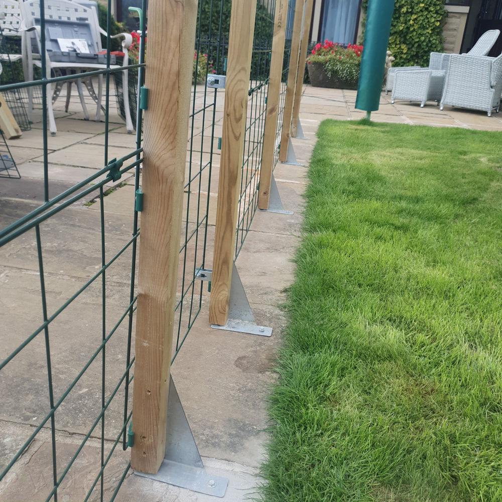 Hard Surface Permanent Fencing - Standard 100mm x 125mm Mesh - Various Heights