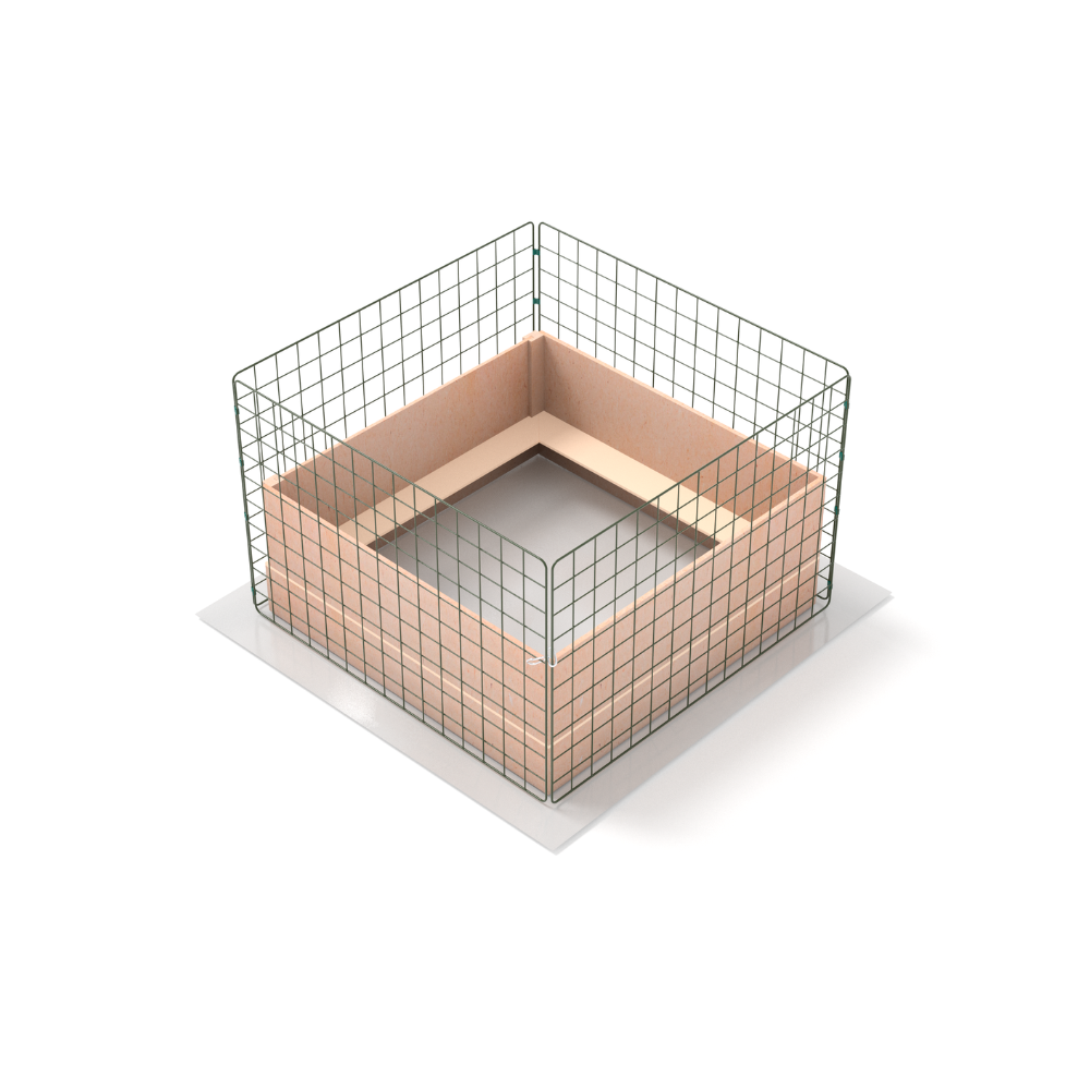 75cm x 75cm Whelping Box (2.5ft x 2.5ft) For Small Dogs Puppies - With Pig Rails