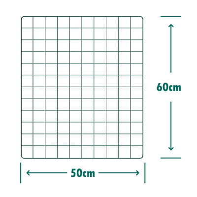 Wire Mesh Panels - 50mm (2") Square Holes - Green PVC Coated Fencing Sheet